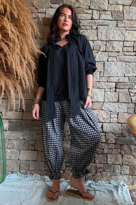 Larc Poet Blouse Black